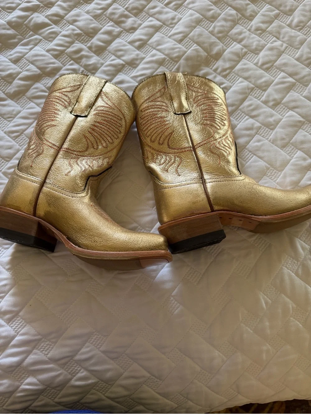 Gold Western Cowboy Boots